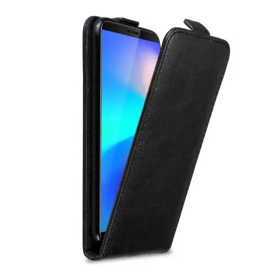Cadorabo Ohišje, združljivo z Cubot J3 PRO v nočna črna - Zaščitni ovitek v obliki flipa z magnetnim zapiranjem