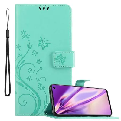 CADORABO Samsung Galaxy S10 4G v klasično srebrno - ovitek v cvetličnem dizajnu z magnetnim zapiranjem, stoječo funkcijo in režami za kartice