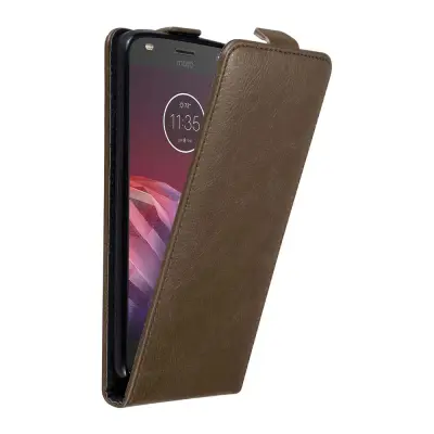 Cadorabo Ohišje, združljivo z Motorola MOTO Z2 v kava rjava - Zaščitni ovitek v obliki flipa z magnetnim zapiranjem