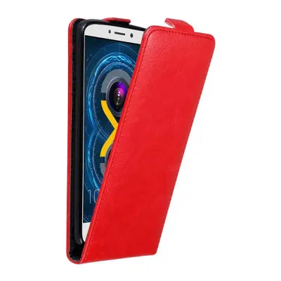 Cadorabo Ohišje, združljivo z Huawei MATE 9 LITE / GR5 2017 / Honor 6X v rdeče jabolko - Zaščitni ovitek v obliki flipa z magnetnim zapiranjem