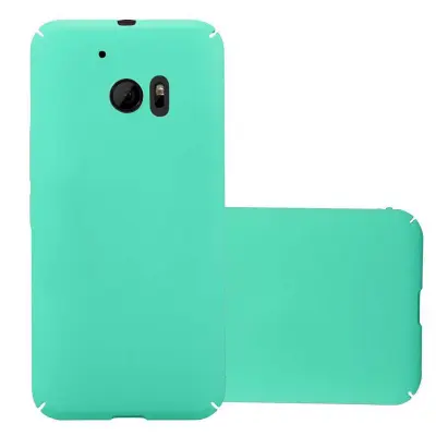 Cadorabo Case, združljiv s HTC v Frosty Green - Hard Case zaščitni pokrov v zmrznjenem videzu proti praskam in udarcem