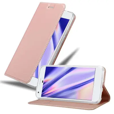 Cadorabo Ohišje, združljivo z Google PIXEL v klasična rožnata zlata - Zaščitni ovitek z magnetnim zapiranjem, stoječo funkcijo in režo za kartice