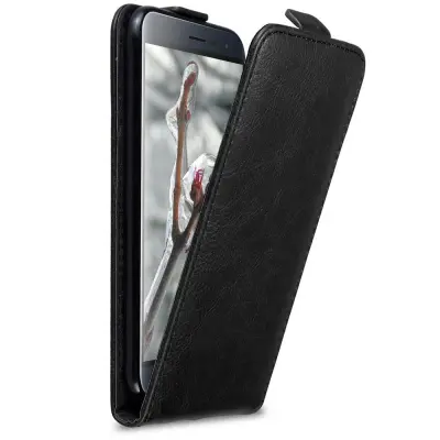 Cadorabo Ohišje, združljivo z Asus ZenFone 3 (5.2 Zoll) v nočna črna - Zaščitni ovitek v obliki flipa z magnetnim zapiranjem