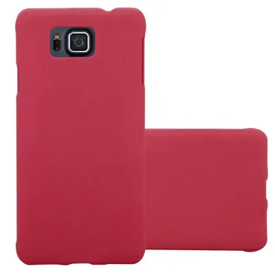 Cadorabo Case, združljiv s Samsungom v Frosty Red - Hard Case zaščitni pokrov v zmrznjenem videzu proti praskam in udarcem