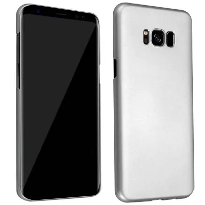Cadorabo Case, združljiv s Samsungom v kovinskem srebru - trdi zaščitni pokrov v kovinskem videzu pred praskami in udarci