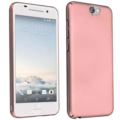 CADORABO primera, ki je združljiv s HTC v kovinskem rosă ‰ Gold - Hard Case zaščitni pokrov v kovinskem videzu proti praskam in udarcem