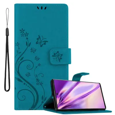 CADORABO Samsung Galaxy NOTE 10 v klasična rožnata zlata - ovitek v cvetličnem dizajnu z magnetnim zapiranjem, stoječo funkcijo in režami za kartice