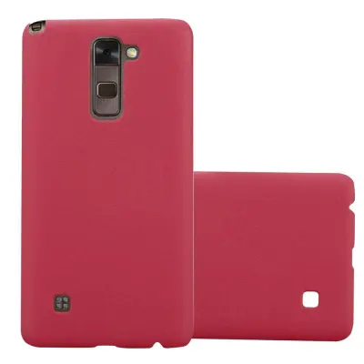Cadorabo Case, združljiv z LG -om v Frosty Red - Hard Case zaščitni pokrov v zmrznjenem videzu proti praskam in udarcem