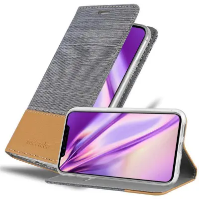 CADORABO Ohišje, združljiv z Apple v svetlo sivo rjavi barvi - zaščitni pokrov z magnetnim zapiranjem, stoječo funkcijo in režo za kartico