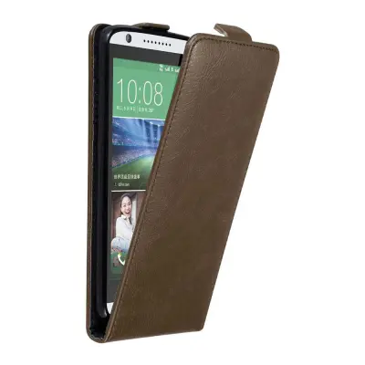 Cadorabo Ohišje, združljivo z HTC Desire 820 v kava rjava - Zaščitni ovitek v obliki flipa z magnetnim zapiranjem
