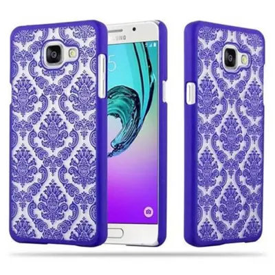 CADORABO primera, združljiv s Samsungom v vijolični - trdi zaščitni pokrov v Flower Paisley Henna Design proti praskam in udarcem