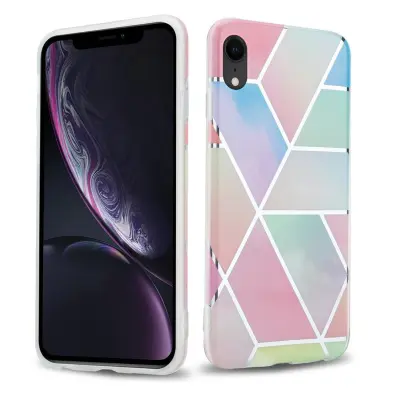 Cadorabo Case, združljiv z Apple v mavričnem marmorju št. 11 - Zaščitni pokrov iz silikona TPU z vzorcem mozaikom