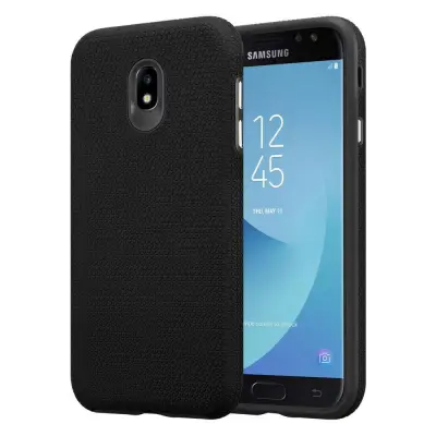 CADORABO Samsung v Dahlia Black - zunanji hibridni zaščitni pokrov z dodatno oprijemljivo površino v trikotniku, narejen iz silikona in plastike