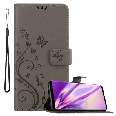 CADORABO Samsung Galaxy NOTE 9 v klasična črna - ovitek v cvetličnem dizajnu z magnetnim zapiranjem, stoječo funkcijo in režami za kartice