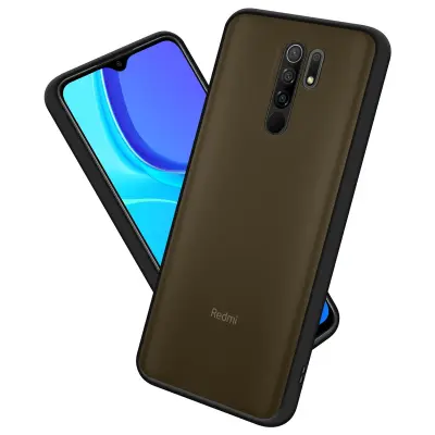 Cadorabo Case, združljiv z Xiaomi v zamrznjenih črnih - rdečih tipkah - hibridni zaščitni pokrov s silikonom TPU in Matt Plastic Back