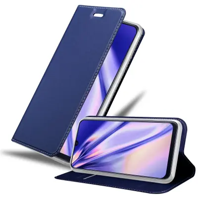 Cadorabo Ohišje, združljivo z Samsung Galaxy M31 v klasična temno modra - Zaščitni ovitek z magnetnim zapiranjem, stoječo funkcijo in režo za kartice