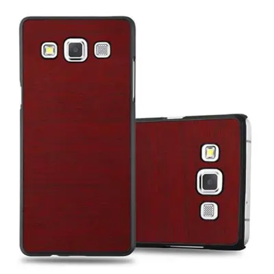 CADORABO Ohišje, združljiv s Samsungom v Woody Red - Trdo zaščitni pokrov v lesenem videzu pred praskami in udarci