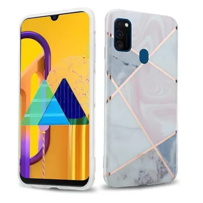 Cadorabo Case, združljiv s Huawei v roza belem zlatim marmorju št. 9 - Zaščitni pokrov iz silikona TPU z vzorcem mozaikom