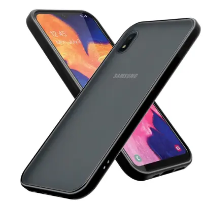 CADORABO Ohišje, združljiv s Samsungom v zamrznjenem črnem - hibridnem zaščitnem pokrovu s TPU silikonom v notranjosti in mat plastičnim hrbtom