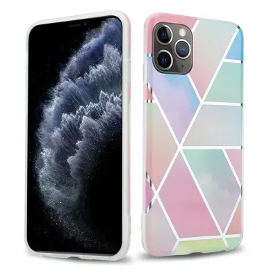 Cadorabo Case, združljiv z Apple v mavričnem marmorju št. 11 - Zaščitni pokrov iz silikona TPU z vzorcem mozaikom