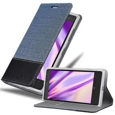 Cadorabo Case, združljiv z Nokia v temno modri črni barvi - zaščitni pokrov z magnetnim zapiranjem, stoječo funkcijo in režo za kartico