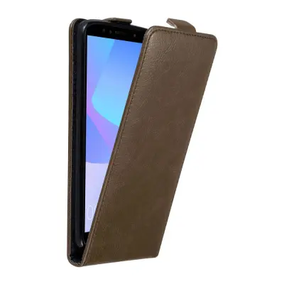 Cadorabo Ohišje, združljivo z Honor 7A / Huawei Y6 PRIME 2018 v kava rjava - Zaščitni ovitek v obliki flipa z magnetnim zapiranjem
