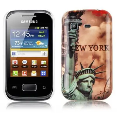 Primer Cadorabo, združljiv s Samsungom z New Yorkom - Kip Of Liberty Print - Trda zaščitna kritje v trendovskem oblikovanju