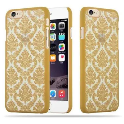 Cadorabo Case, združljiv z Apple v zlatu - Zaščitna prevleka za trdo ohišje v Cvetu Paisley Henna Design proti praskam in udarcem