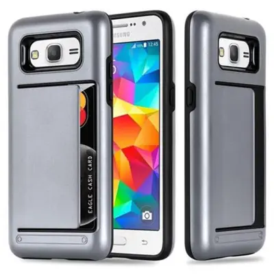 CADORABO Ohišje, združljiv s Samsungom v oklepu Silver - Outdoor Hybrid Tard Catch Zaščitni pokrov s kartico v težkem oblikovanju