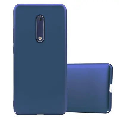 CADORABO CARE, združljiv z Nokia v kovinski modri barvi - trdi zaščitni pokrov v kovinskem videzu pred praskami in udarci