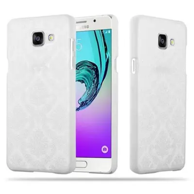Cadorabo Case, združljiv s Samsungom v beli barvi - trdi zaščitni pokrov v Flower Paisley Henna Design proti praskam in udarcem