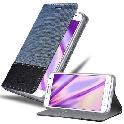 CADORABO Ohišje, združljiv s Samsungom v temno modri barvi - zaščitni pokrov z magnetnim zapiranjem, stoječo funkcijo in režo za kartico