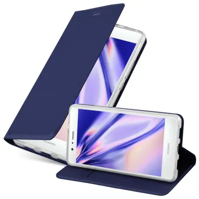CADORABO Huawei P9 LITE 2016/G9 LITE v klasična temno modra - Zaščitni ovitek z magnetnim zapiranjem, stoječo funkcijo in režo za kartice