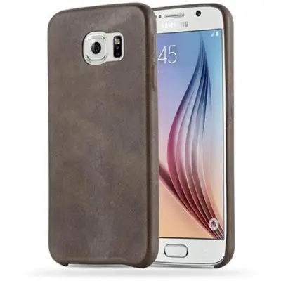 Cadorabo Case, združljiv s Samsungom v Vintage Brown - Hard Case zaščitni pokrov, narejen iz imitacijskega usnja