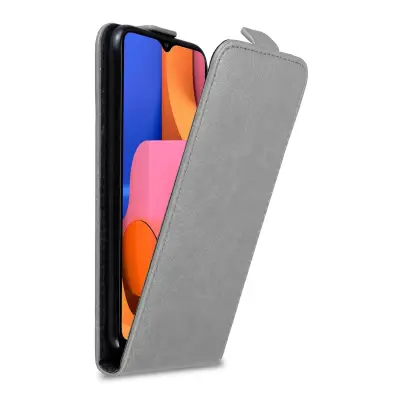 Cadorabo Ohišje, združljivo z Samsung Galaxy A20s v titanovo siva - Zaščitni ovitek v obliki flipa z magnetnim zapiranjem