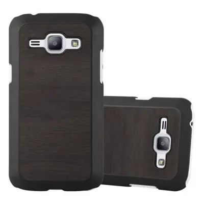 Cadorabo Case, združljiv s Samsungom v Woody Black - Hard Case zaščitni pokrov v lesenem videzu pred praskami in udarci