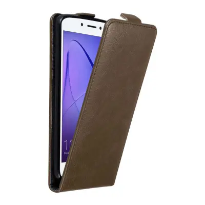 Cadorabo Ohišje, združljivo z Honor 6A v kava rjava - Zaščitni ovitek v obliki flipa z magnetnim zapiranjem
