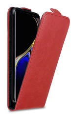 Cadorabo Ohišje, združljivo z Samsung Galaxy NOTE 9 v rdeče jabolko - Zaščitni ovitek v obliki flipa z magnetnim zapiranjem