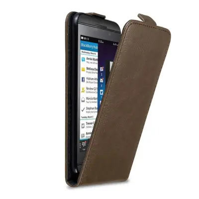 Cadorabo Ohišje, združljivo z Blackberry Z10 v kava rjava - Zaščitni ovitek v obliki flipa z magnetnim zapiranjem