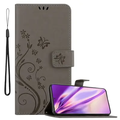 CADORABO Samsung Galaxy S21 5G v klasična črna - ovitek v cvetličnem dizajnu z magnetnim zapiranjem, stoječo funkcijo in režami za kartice