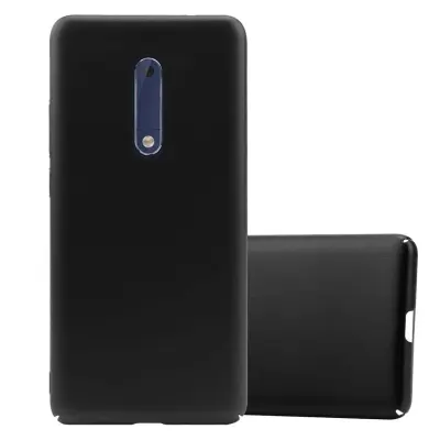 Cadorabo Case, združljiv z Nokia v kovinski črni barvi - trdi zaščitni pokrov v kovinskem videzu pred praskami in udarci