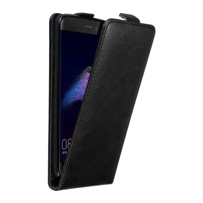 Cadorabo Ohišje, združljivo z Huawei P8 LITE 2017 / P9 LITE 2017 v nočna črna - Zaščitni ovitek v obliki flipa z magnetnim zapiranjem
