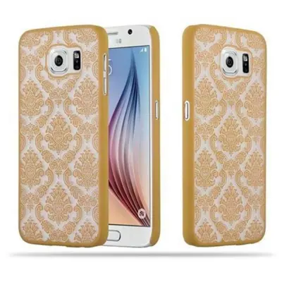 Cadorabo Case, združljiv s Samsungom v zlatu - trdi zaščitni pokrov pri cvetnem oblikovanju Paisley kana proti praskam in udarcem
