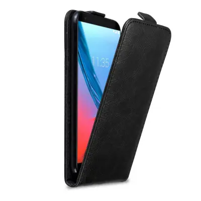 Cadorabo Ohišje, združljivo z ZTE Blade V9 v nočna črna - Zaščitni ovitek v obliki flipa z magnetnim zapiranjem