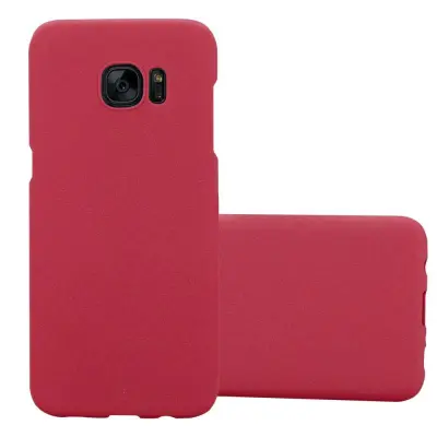 Cadorabo Case, združljiv s Samsungom v Frosty Red - Hard Case zaščitni pokrov v zmrznjenem videzu proti praskam in udarcem