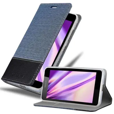 Cadorabo Case, združljiv z Nokia v temno modri črni barvi - zaščitni pokrov z magnetnim zapiranjem, stoječo funkcijo in režo za kartico