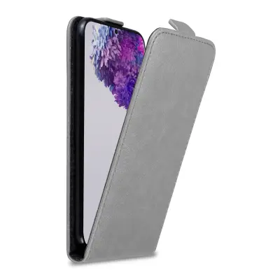Cadorabo Ohišje, združljivo z Samsung Galaxy S20 ULTRA v titanovo siva - Zaščitni ovitek v obliki flipa z magnetnim zapiranjem