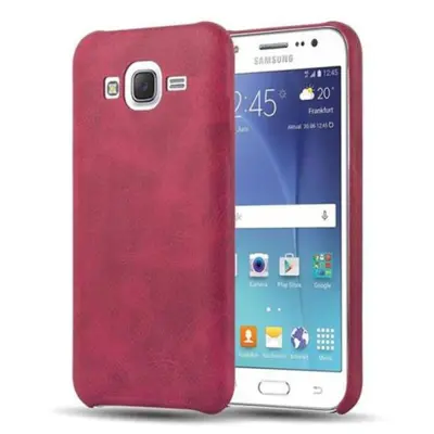 Cadorabo Case, združljiv s Samsungom v Vintage Red - Hard Case Protective Cover iz imitacijskega usnja