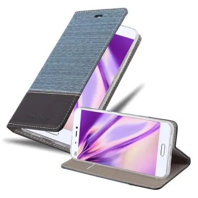 CADORABO Ohišje, združljiv s Xiaomi v temno modri črni barvi - zaščitni pokrov z magnetnim zapiranjem, stoječo funkcijo in režo za kartico