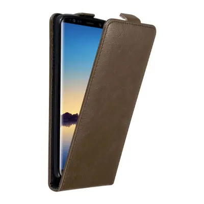 Cadorabo Ohišje, združljivo z Samsung Galaxy NOTE 8 v kava rjava - Zaščitni ovitek v obliki flipa z magnetnim zapiranjem